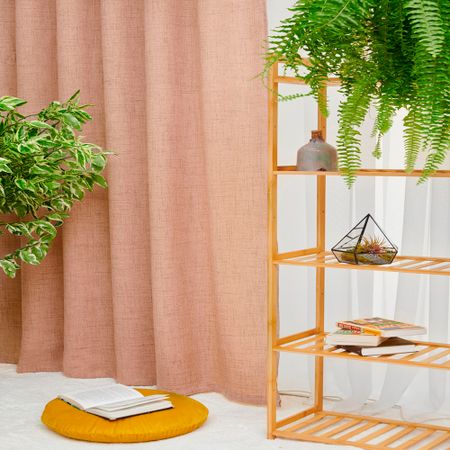 Штора искусственный лен бежевая 180х260 см Legrand Форест (58134666)