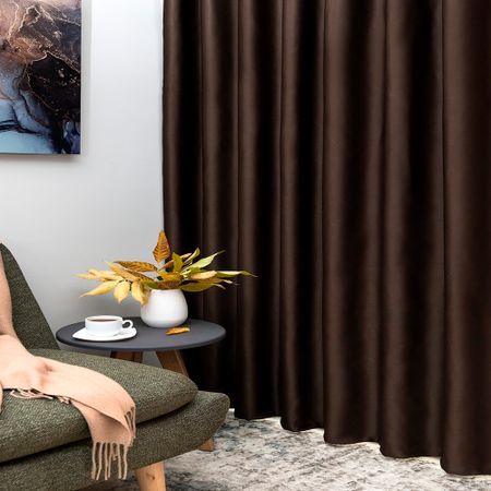 Штора блэкаут шоколад 180х260 см Legrand Тотал (58131395)