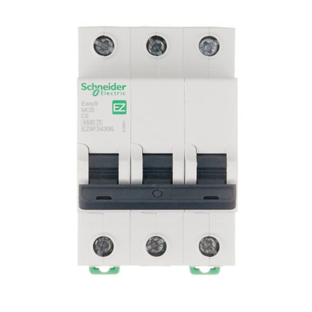 Автоматический выключатель модульный Schneider Electric Easy 9 3P 6А тип C 4,5 кА 400 В (EZ9F34306) контактор schneider electric lc1d09bdc