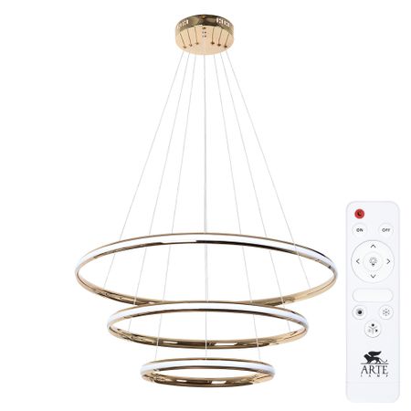 Люстра светодиодная подвесная Arte Lamp Meridiana 150 Вт 3000-6000К 23 кв.м (A2198SP-3GO)