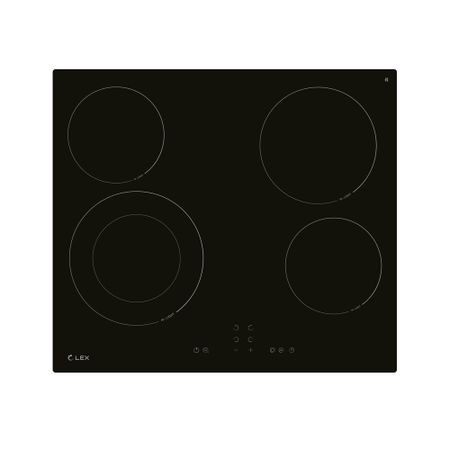 Варочная панель электрическая Lex EVH 641A BL 4 конфорки черная плита электрическая hotpoint ariston hs5v5phw 4 конфорки 50х60 см белая