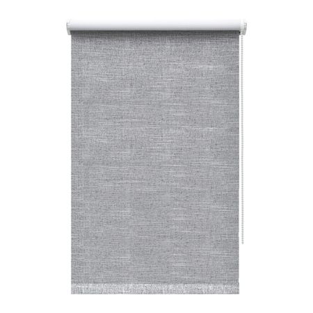 Рулонная штора блэкаут 200х175 см Decofest Каролина серая