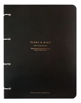 Тетрадь на кольцах в клетку Be Smart, Flora, А4, 120 листов, черная