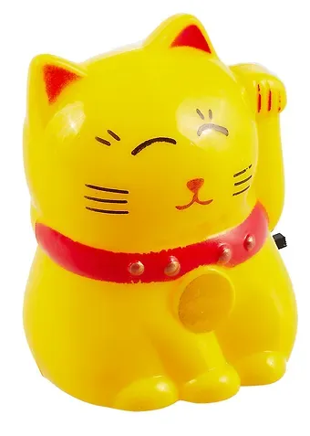 Ночник Котик Манэки-нэко (220V) (пластик) (9х8) (блистер) (12-18688-164)