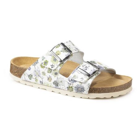 Сабо женские всесезонные Celle, AFS, белый, синие цветы
