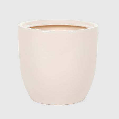 Кашпо Гончар Идеал малый белый,d-17 см, h-16 см., v-2,1 л. кашпо с рельефными полосками керамика 8х8 12 07330 202306 110
