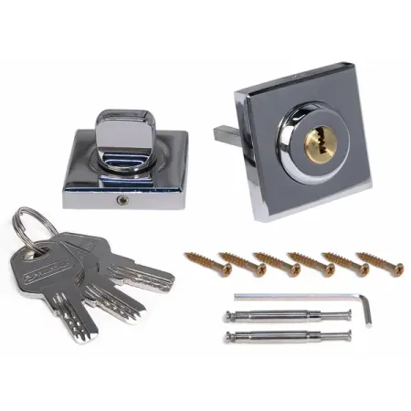 Фиксатор-ключ квадратный ЦАМ цвет хром