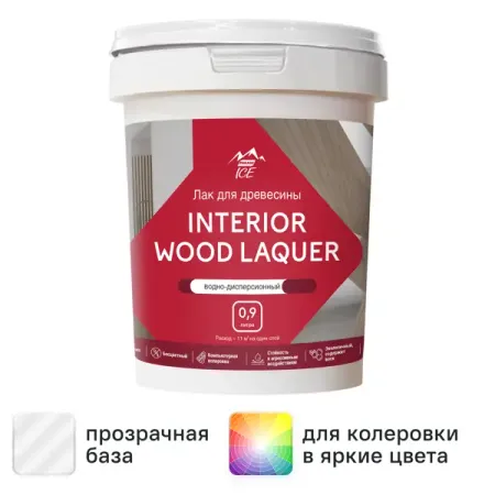 Лак для мебели акриловый Parade Interior Wood Laquer цвет прозрачный глянцевый 0.9 л