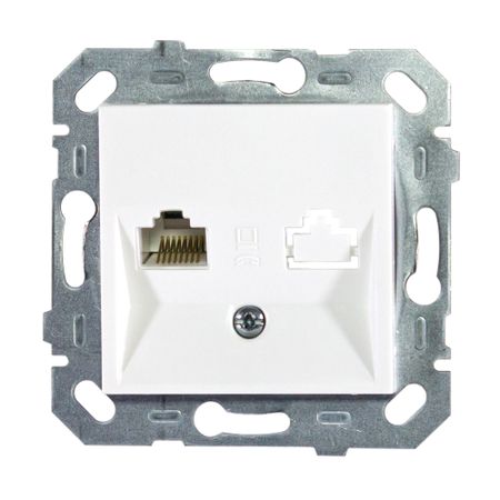 Розетка Netelsan Byobu компьютерная встраиваемая RJ45 UTP cat 5e белая андрей леонидович юдин торакоабдоминальная компьютерная томография образы и симптомы