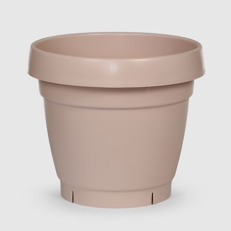 Горшок Polimod Manolya с поддоном 24 см кремовый