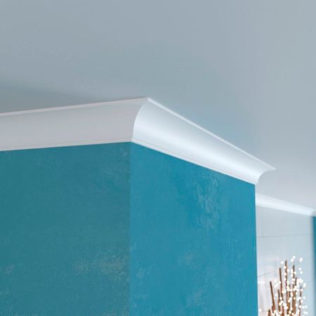 Плинтус потолочный из экополимера ударопрочный 43х43х2000 мм Cosca Decor KX