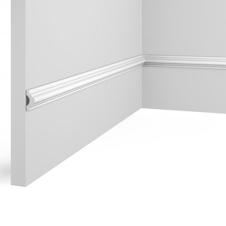 Молдинг из экополимера ударопрочный 25х12х2000 мм Artiva Standart белый 30 шт рельсовые направляющие для крыши режущие зажимы молдинг 191853733a 6u0853733 для skoda felicia 1995 1996 1997 1998 1999 2000 2001