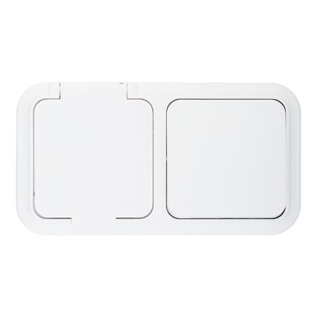 Блок выключатель и розетка Svet одноклавишный накладной белый (EV 0367-6120) блок куб 90 90 45 белый пласт бокс