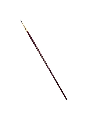 Кисть художественная Вернисаж, синтетика бордовая, круглая, длинная ручка №4, Гамма