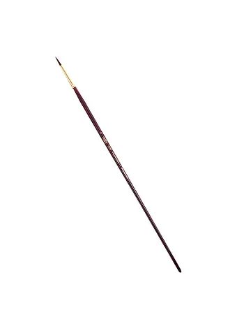 Кисть художественная Вернисаж, синтетика бордовая, круглая, длинная ручка №6, Гамма