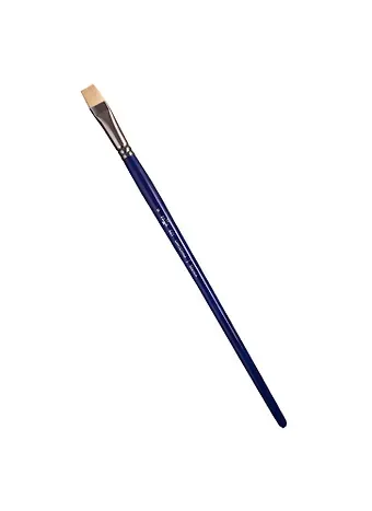 Кисть художественная Манеж, синтетика упругая, плоская, длинная ручка №8, Гамма