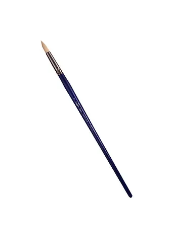 Кисть художественная Манеж, синтетика упругая, круглая, длинная ручка №8, Гамма