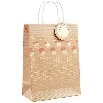 Пакет А4 30*22*11 Dots and Lines жен., крафт