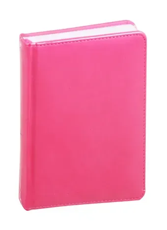 Ежедневник недат. А6 136л Base ярко-розовый, кожзам, тв.переплет, тонир.блок