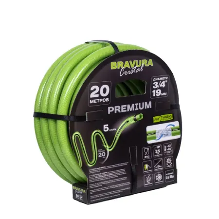 Шланг Bravura 5 Crystal 3/4 20 м ПВХ