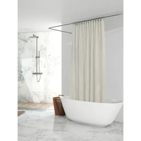 Штора для ванной Zenfort Ромбы 180x200 см полиэстер цвет кремовый