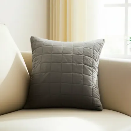 Подушка Inspire Etna 50x50 см велюр цвет серо-коричневый