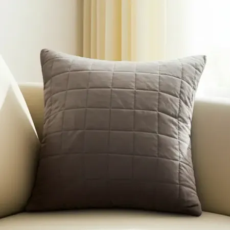 Подушка INSPIRE Etna 50x50 см велюр цвет серо-коричневый рождественская наволочка полиэстер велюр 40x40 45x45 50x50 60x60 см