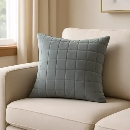 Подушка Inspire Etna 50x50 см велюр цвет графит