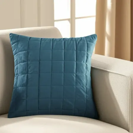 Подушка Inspire Etna 50x50 см велюр цвет синий