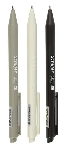 Ручка шариковая Schiller, Light Matte, автоматическая синяя 0,5 мм, в ассортименте
