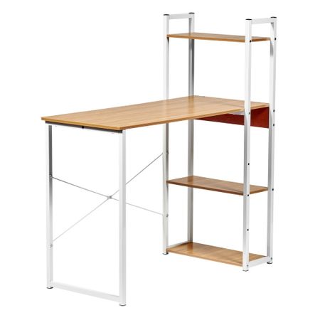 Стол письменный 100х45 см с полками светлое дерево Frame кинезио тейп bradex 500х5 см