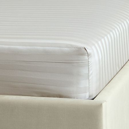 Простыня на резинке Пепельно-серый/Ash gray II пододеяльник cottonika 145х215см сатин страйп серый арт пд1 5стр сер