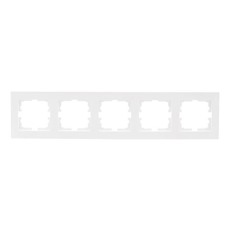 Рамка Lezard Vesna пятиместная белая (742-0200-150)