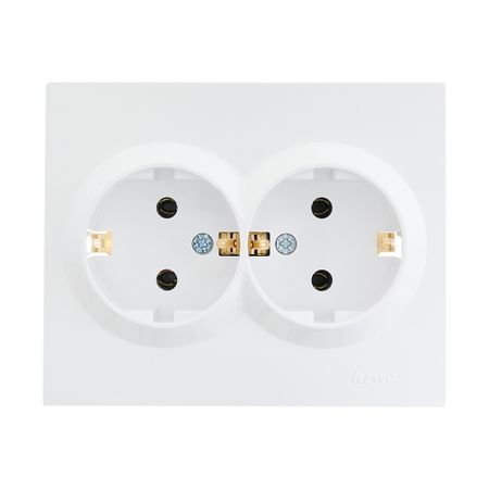Розетка Lezard Vesna встраиваемая белая (742-0200-127B)