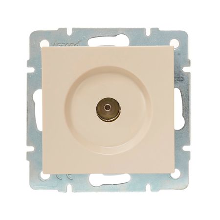 Розетка телевизионная Lezard Vesna встраиваемая крем RJ11 (742-0388-130)