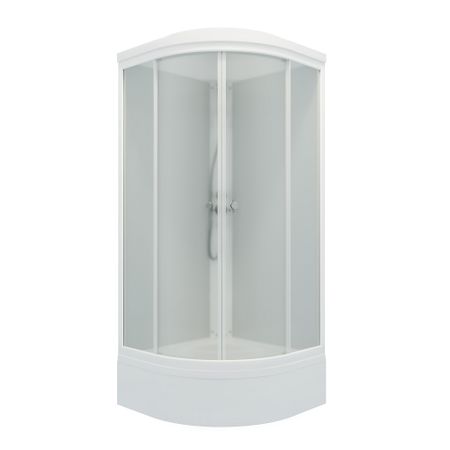 Душевая кабина Triton Ультра 100х100х228 см стекло прозрачное 4 мм со средним поддоном полукруг