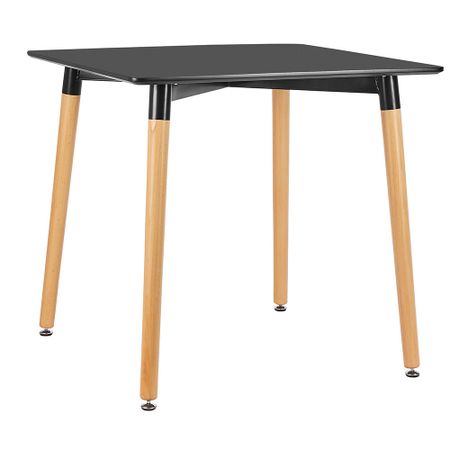 Стол кухонный квадратный 0,8х0,8 м черный/деревянный Summer (FR 0404) кинезио тейп bradex 500х5 см