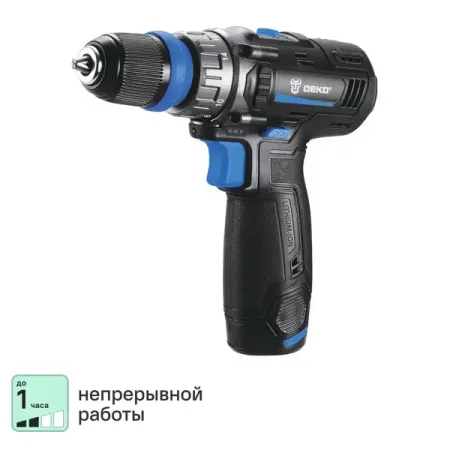 Дрель-шуруповерт аккумуляторная Deko ZKCD12V PRO 084-1013, 12 В Li-ion 2x1.5 Ач