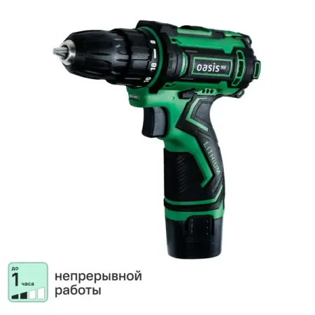 Дрель-шуруповерт аккумуляторная Oasis Eco ASB-12S, 12 В Li-ion 2x1.5 Ач муфта вала zyshtnc d20l25