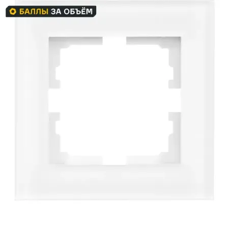 Рамка для розеток и выключателей Lezard Vesna 1 пост цвет акрил белый матовый розетка 1 пост lezard zima пбт с защитой от   белый
