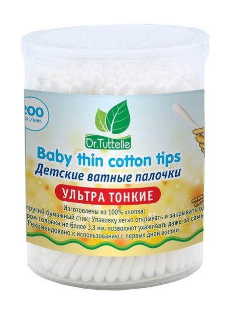 Dr.Tuttelle Baby Thin Cotton Tips xgkhut usb эндоскоп для ушей