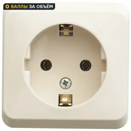 Розетка накладная Systeme Electric Этюд с заземлением цвет кремовый PA16-003K
