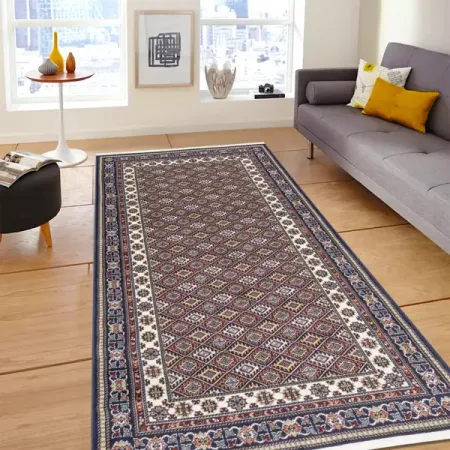 Ковер Анатолия 150x300 см полипропилен 84410_33 цвет синий леопардовый ковёр для дома