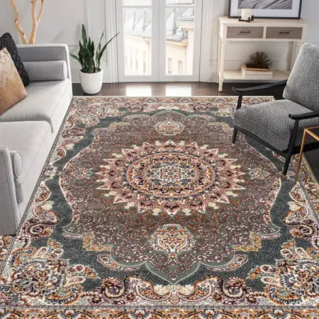 Ковер Анатолия 200x300 см полипропилен 84436_11 цвет серый леопардовый ковёр для дома