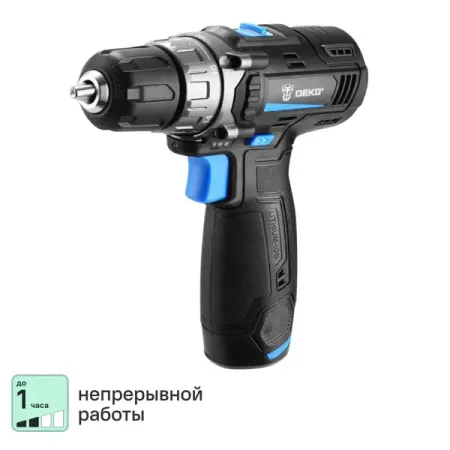 Дрель-шуруповерт аккумуляторная Deko ZKCD12 084-1040, 12 В Li-ion 2x3 Ач переключатель скорости jcd для дрели 2106 169