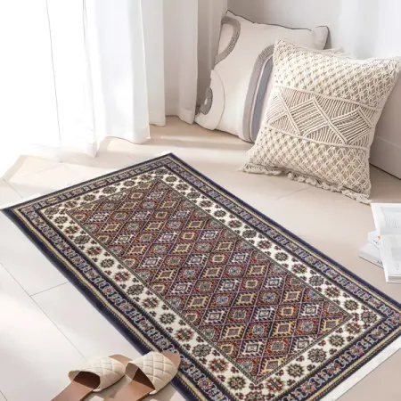 Ковер Анатолия 100x200 см полипропилен 84410_33 цвет синий леопардовый ковёр для дома