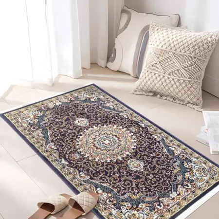 Ковер Анатолия 100x200 см полипропилен 84436_33 цвет синий леопардовый ковёр для дома