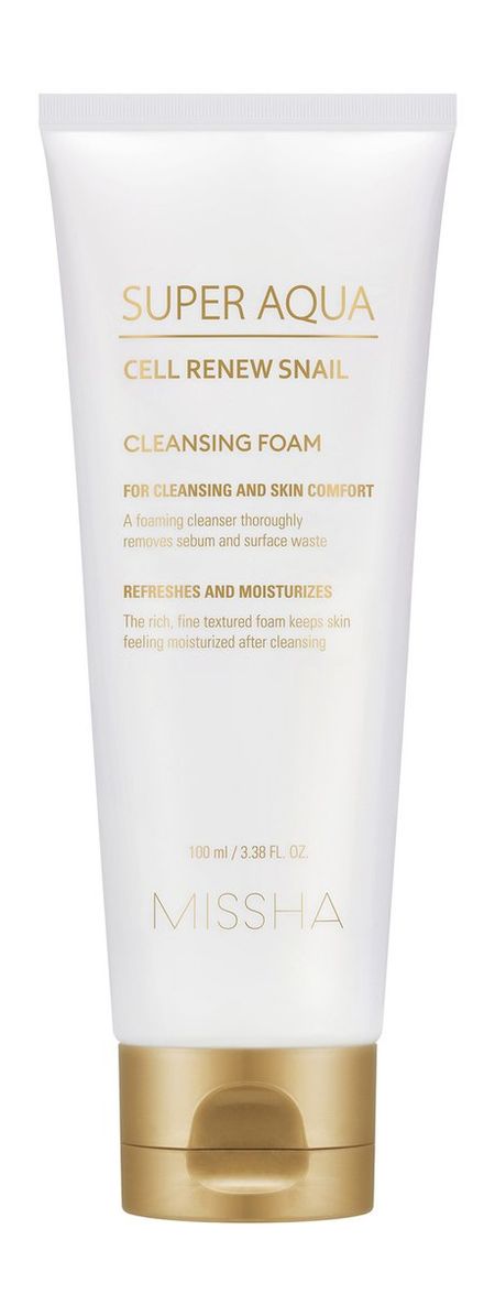 Missha Super Aqua Cell Renew Snail Cleansing Foam