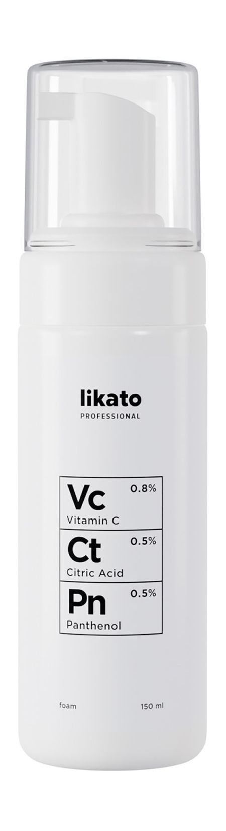 Likato Professional Vitamin C, Panthenol and Citric Acid Cleansing Foam пенка для умывания likato professional с витамином с пантенолом и лимонной кислотой 150 мл