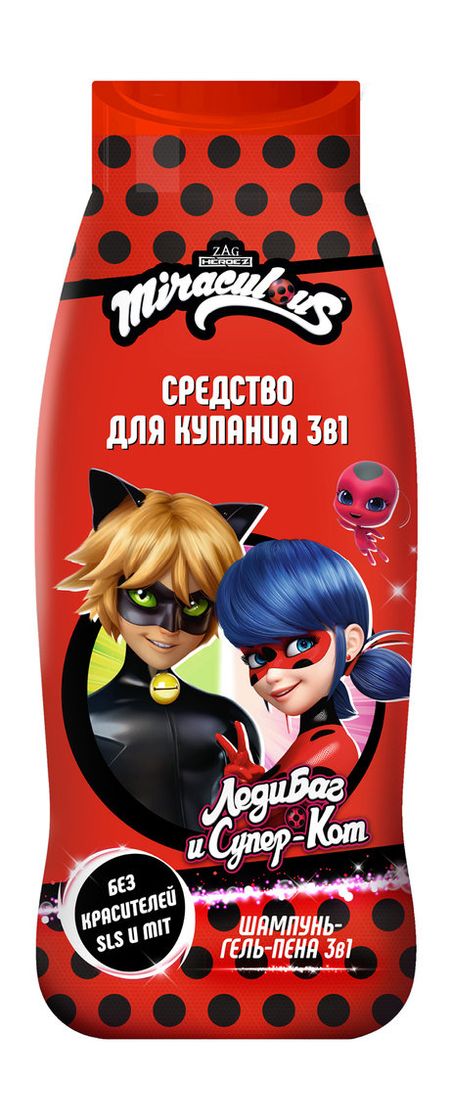 Miraculous Леди Баг и Супер-Кот Шампунь-гель-пена санитель гель антисепт для рук фл 250 мл витамин е